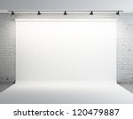 White Backdrop In Room With...