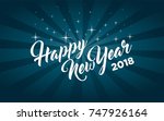 happy new year greeting card | Shutterstock .eps vector #747926164
