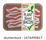 plant based meat with bacon in... | Shutterstock .eps vector #1476490817
