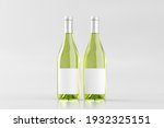 two white wine bottles 750ml... | Shutterstock . vector #1932325151