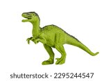 A plastic toy dinosaur isolated ...