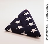 Folden Flag With Star And Blue...