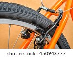 Rear bicycle break with carbon fiber wheel 