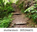 Tourist Path With Stairs  In...