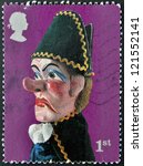 Small photo of UNITED KINGDOM - CIRCA 2001: A stamp printed in Great Britain dedicated to Punch and Judy shows Beadle, circa 2001
