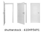 Set of different white door...