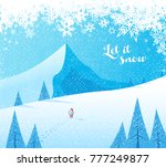 winter mountain landscape... | Shutterstock .eps vector #777249877