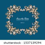 vintage vector decorative frame ... | Shutterstock .eps vector #1537139294