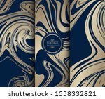 vector set of abstract dark... | Shutterstock .eps vector #1558332821