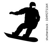 Black Silhouettes Snowboarders...
