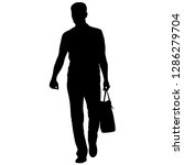 black silhouette man standing ... | Shutterstock . vector #1286279704