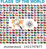 set of flags of world sovereign ... | Shutterstock .eps vector #1411747877