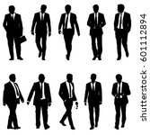 set silhouette businessman man... | Shutterstock .eps vector #601112894
