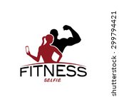 man and woman of fitness... | Shutterstock .eps vector #299794421