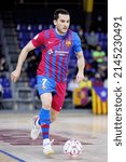 Small photo of BARCELONA - DEC 8: Dyego in action at the Primera Division LNFS match between FC Barcelona Futsal and Movistar Inter at the Palau Blaugrana on December 8, 2021 in Barcelona, Spain.