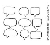 speech bubble hand drawn | Shutterstock .eps vector #619295747