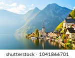Hallstatt village on Hallstatter lake in Austrian Alps 