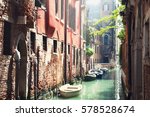 Scenic Canal With Ancient...
