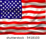 silky us flag | Shutterstock . vector #5418103