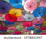 Many Colorful Asian Umbrellas...