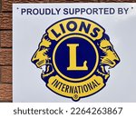 Small photo of CHINCHILLA, QLD - FEB 20 2023:Lions Clubs International organization sign.As of 2020, it had over 46,000 local clubs and more than 1.4 million members in more than 200 countries around the world.