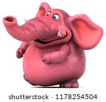 Pink Elephant   3d Illustration
