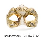 Venetian Mask Isolated On White ...