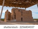 Small photo of Casa Grande Ruins National Monument is a historic ruin built by Hohokam people in 13th century in Coolidge, Arizona AZ, USA.