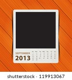 calendar 2013  blank photo on... | Shutterstock .eps vector #119913067