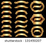 set of gold ribbons | Shutterstock .eps vector #131450207