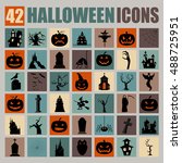 halloween holiday graphic... | Shutterstock .eps vector #488725951