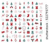 christmas  new year holidays... | Shutterstock .eps vector #522793777