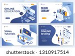 set of landing page design... | Shutterstock .eps vector #1310917514
