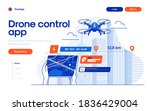 landing page template of drone... | Shutterstock .eps vector #1836429004