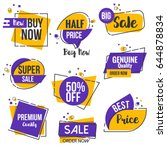 collection of sale discount... | Shutterstock .eps vector #644878834