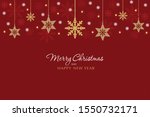 christmas red background with... | Shutterstock .eps vector #1550732171
