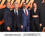 Small photo of LOS ANGELES - JUN 14: Mads Mikkelsen, Harrison Ford, James Mangold and Phoebe Waller-Bridge arrives for ‘Indiana Jones and the Dial of Destiny’ World Premiere on June 14, 2023 in Hollywood, CA