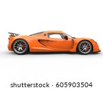 Orange Sports Supercar   Side...