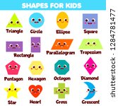 shapes for kids. collection of... | Shutterstock . vector #1284781477