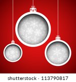 christmas balls  cut the paper .... | Shutterstock .eps vector #113790817