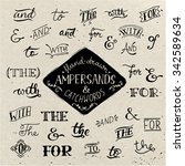 hand drawn ampersands and... | Shutterstock .eps vector #342589634