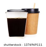 aromatic black takeaway coffee... | Shutterstock . vector #1376969111