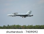 F 18 Flying By With Landing...