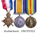 Small photo of WWI campaign medal known as Pip Squeak and Wilfred - 1914-1915 Star, The British War Medal and the Allied Victory Medal