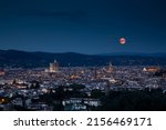 Full Moon At Dusk Over Florence ...