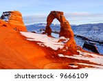 Snow At Delicate Arch At Arches ...