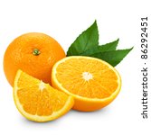 Orange fruit isolated on white...