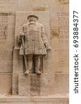 Small photo of GENEVA, SWITZERLAND - NOVEMBER 14, 2016: International Monument of the Reformation Wall (1909) in Parc des Bastions (Bastions Park).