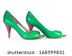 green female shoes in fashion... | Shutterstock . vector #168599831