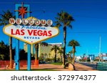 Famous Las Vegas Sign On Bright ...